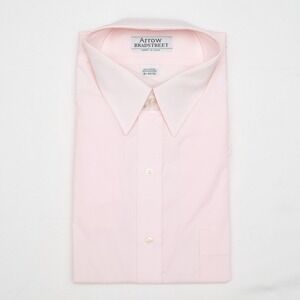 Vintage 1970's 1980's Arrow Broadstreet Shirt Mens 16 34/35 Pink Long Sleeve NOS
